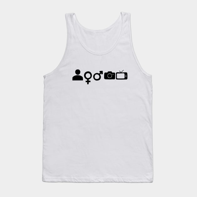 Person Woman Man Camera TV Tank Top by valentinahramov